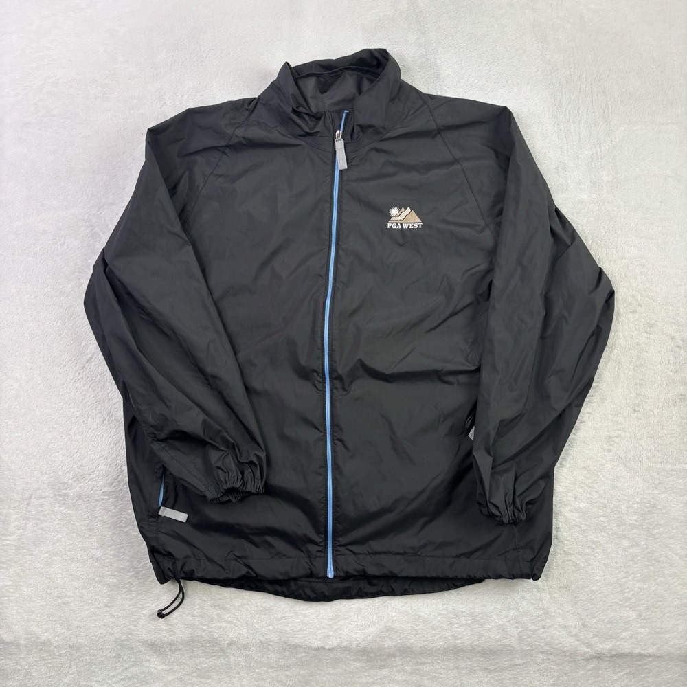 Adidas Climaproof PGA West Packable Rain Jacket Full Zip LS Windbreaker Men's M
